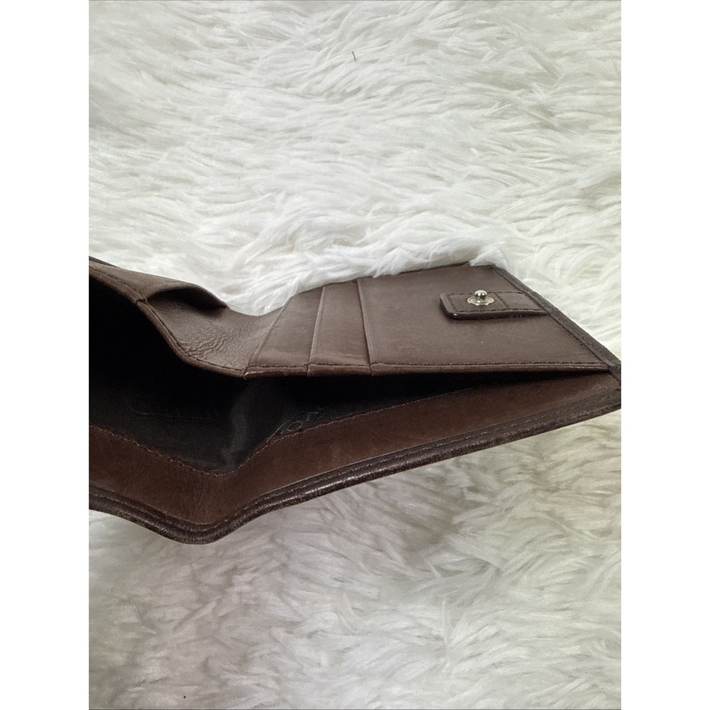 Vintage Coach Brown Glove Tanned Leather Zip Around Bifold Wallet - Picture 8 of 8